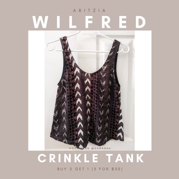 Aritzia Wilfred Scoop Neck Crinkle Tank - Picture 1 of 4